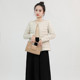 Thin Down Jacket Women's Round Neck Large Size White Duck Down Jacket