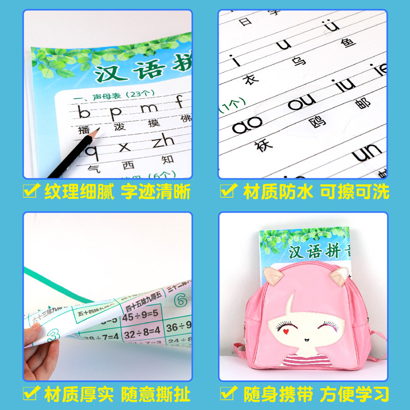 小学生汉语拼音字母表声母韵母九九乘法除法口诀26个英文字母墙贴