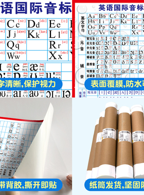 小学生入门国际发音对照表墙贴画