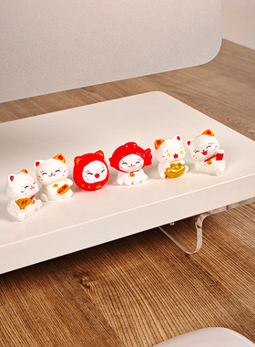 招财猫桌面装饰摆件办公显示器玩偶电脑屏幕饰品工位稳定情绪神器