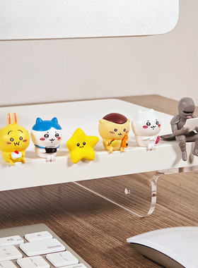 电脑屏幕装饰小摆件办公室工位桌面解压玩偶饰品治愈可爱显示器