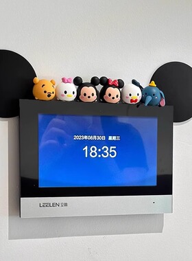 DIY可视门铃玄关装饰摆件门禁装饰米奇小物开关面板遮丑装饰品