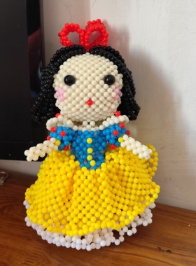 【手工串珠成品】马戏团小丑 白雪公主摆件