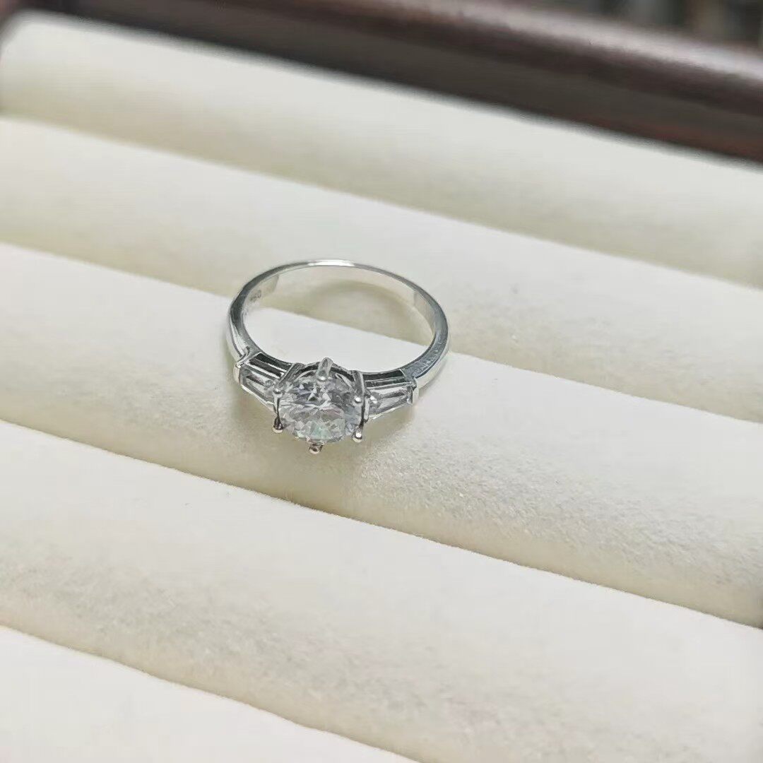 High carbon diamond 925 silver ring closed size 12