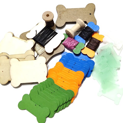 DIY工具配件纯木制绕线板手工DIY zaka工具木质绕线板塑料缠线板 - 图3