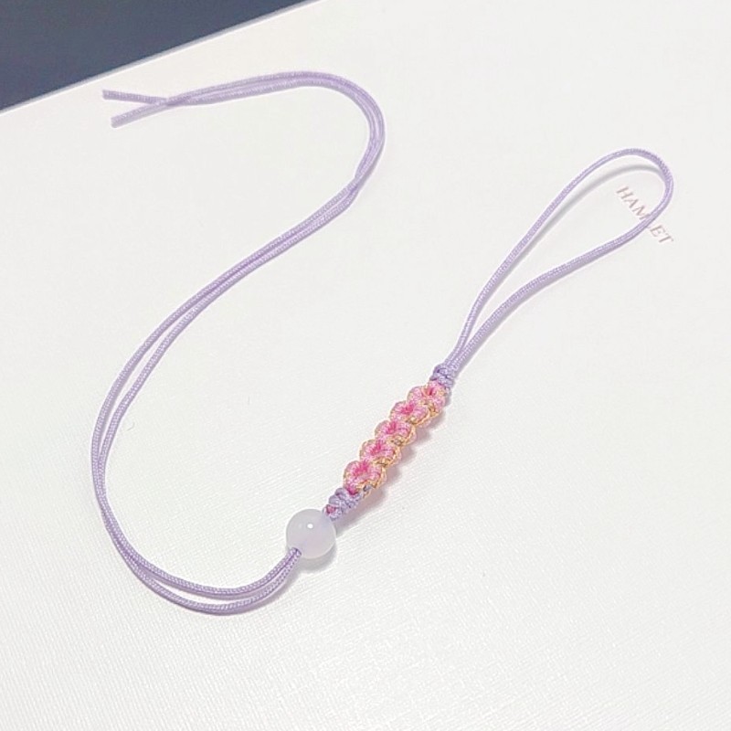 手机链绳半成品手工编织桃花结diy中国风配件钥匙扣包包挂件 - 图1