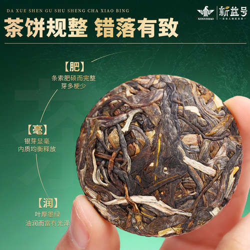 普洱茶生茶大雪山新益号冰岛古树普洱曼松班章茶饼云南茶叶自己喝 - 图1