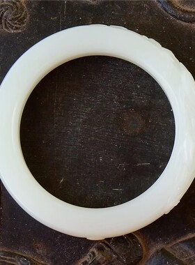 天然新疆和田玉羊脂玉方手镯子53