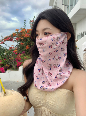 挂耳护颈冰丝开车全脸防晒面罩