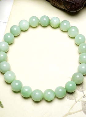 和田玉碧玉油润圆珠手串女款