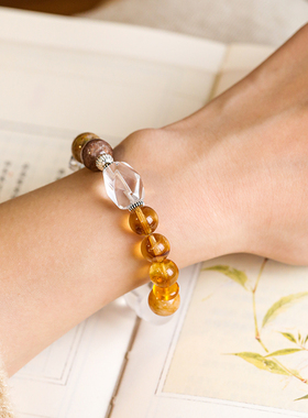 五行补缺水火金木土多宝水晶手串