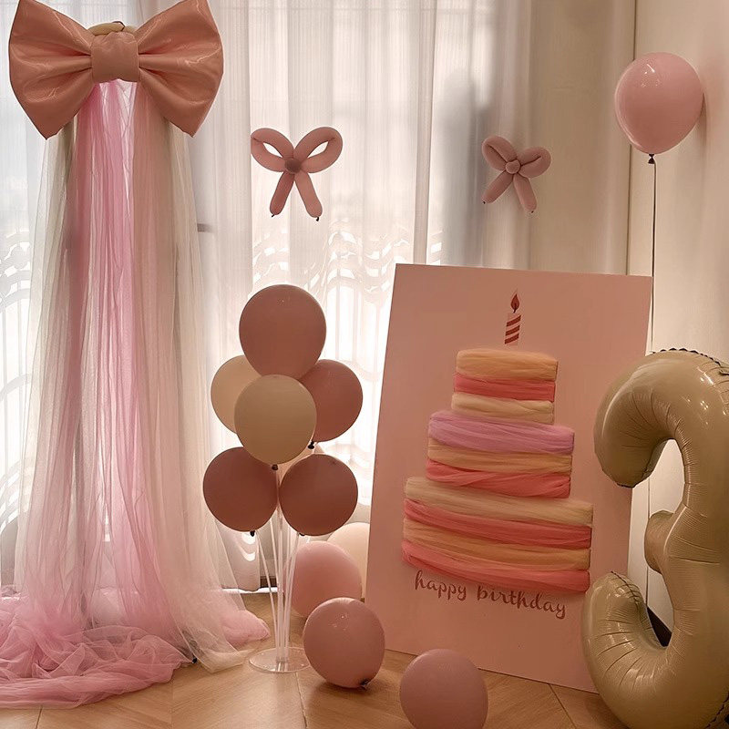 宝宝生日网纱蛋糕kt板韩式气球背景墙装饰布置儿童拍照氛围感道具,淘宝优惠券,粉丝福利购,淘宝优惠卷