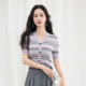 Jiarenyuan knitted sweater striped jacquard