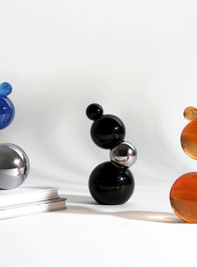 欧式风软装饰品床头水晶葫芦摆件