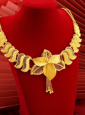 花型项链仿真假黄金三金