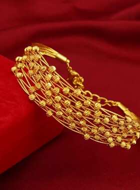 金丝环仿真黄金结婚婚庆项链假五金套装假黄金首饰秀禾婚礼新娘女