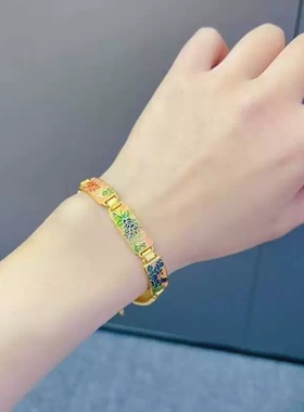 十二生辰花花神花牌手链女