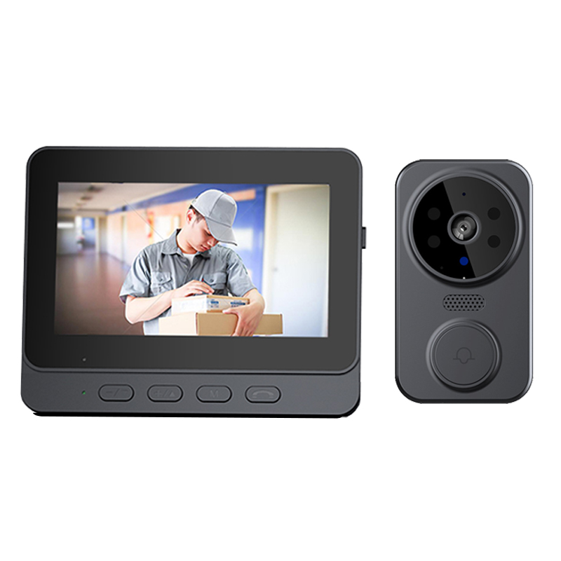 无线可视门铃带显示屏家用智能免打孔无需WiFi对讲呼叫器带摄像头 - 图3