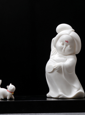 陶瓷旗袍新中式风人物美女摆件