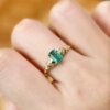 18K gold diamond 0.55ct emerald ring (F0193) 20666