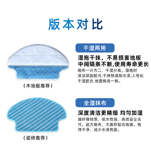 科沃斯扫地机器人地宝DT85朵朵s晶晶DT83配件拖布干湿清洁抹布3块 - 图1