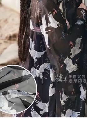 天丝超薄雪纺丝汉服裙子定制
