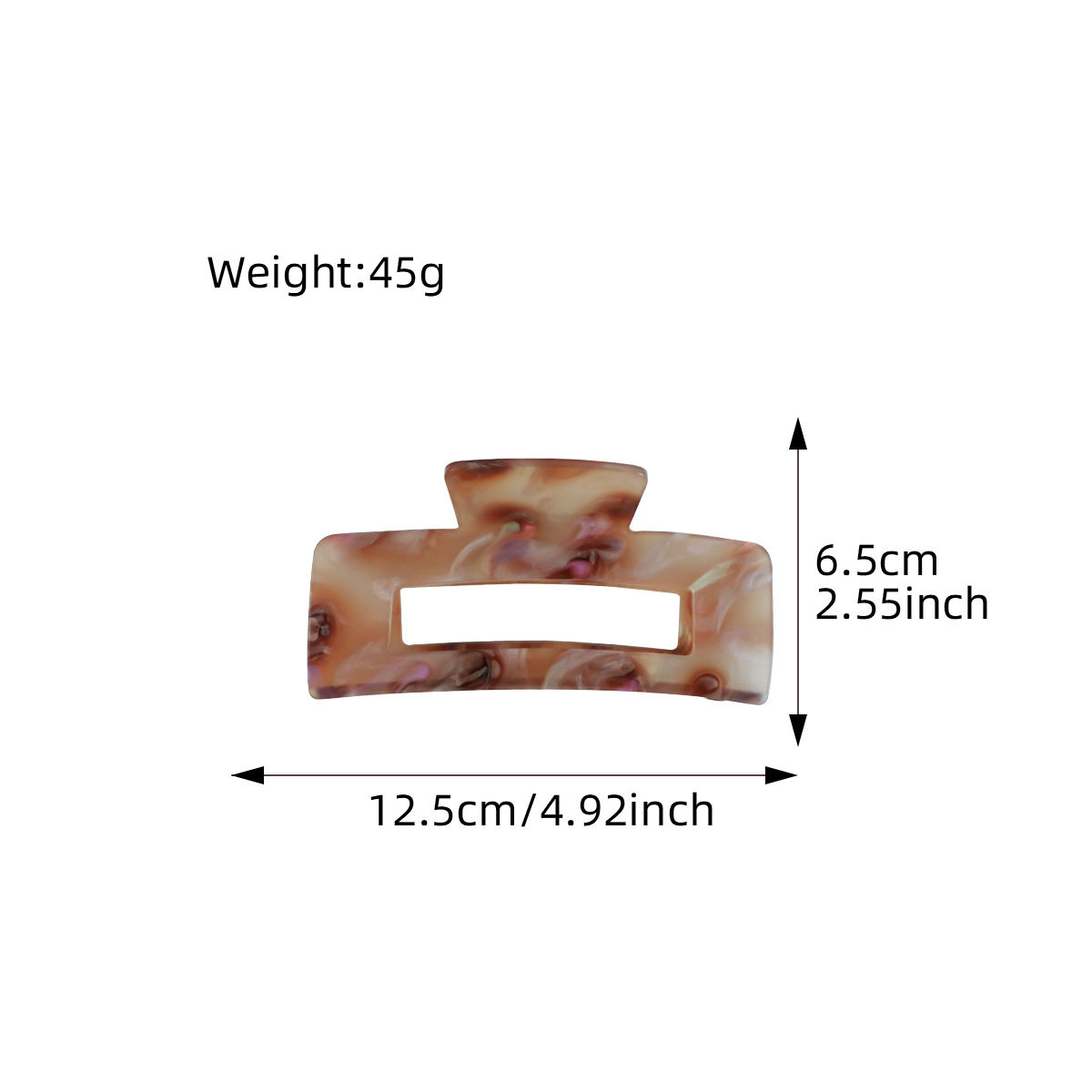 柏菲雅超大号亚克力抓夹女简约几何方形发抓气质时尚发量多鲨鱼夹,淘宝优惠券,粉丝福利购,淘宝优惠卷