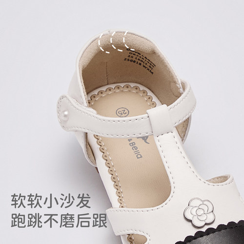 戴维贝拉女童小香风公主凉鞋2026夏季新款中大童防滑鞋子儿童皮鞋 - 图2