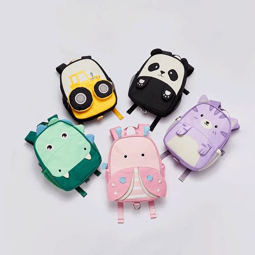 戴维贝拉儿童包包2025新款幼儿园男童双肩包女宝书包防走失牵引绳 - 图0