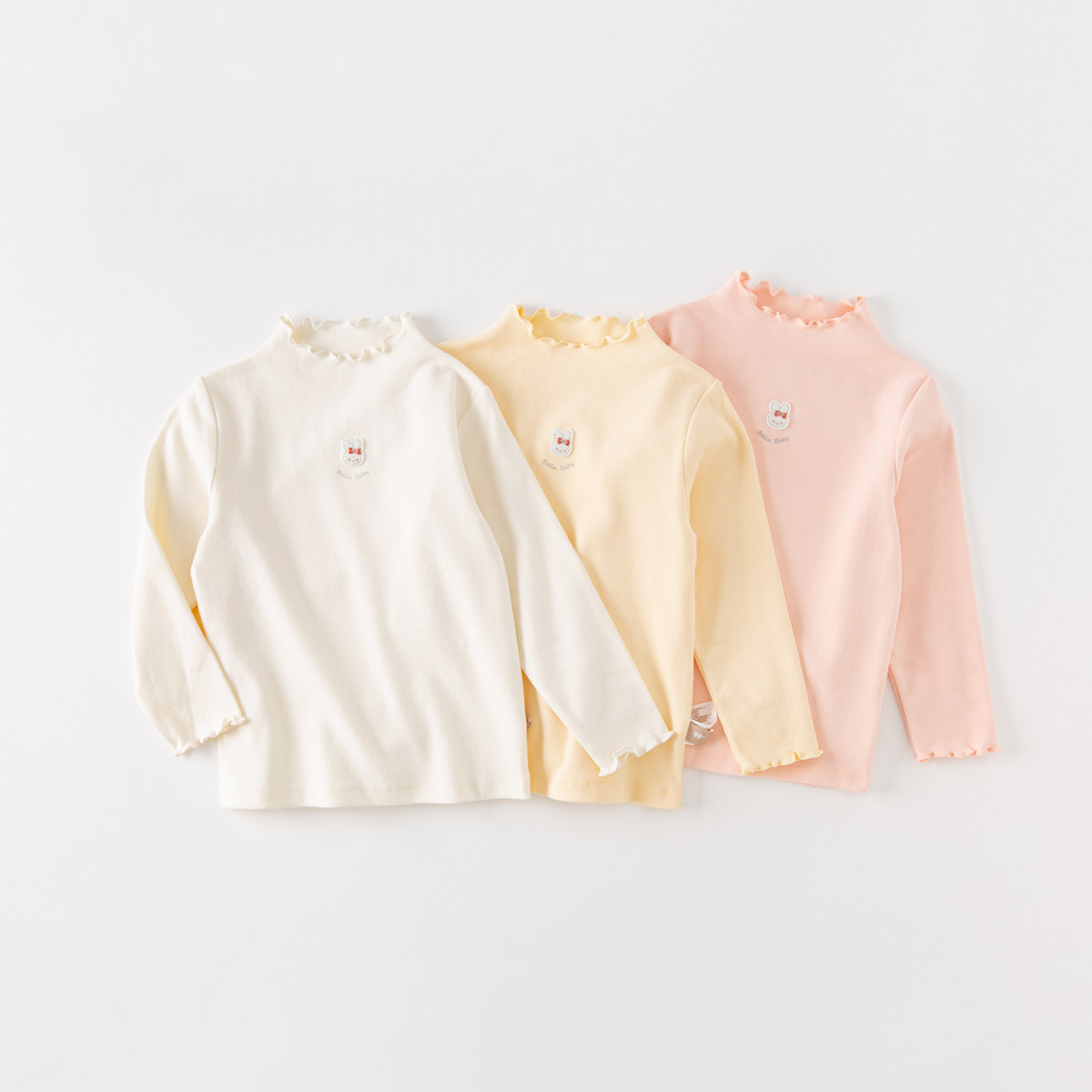 戴维贝拉儿童打底衫2024新款秋冬装女童长袖T恤婴儿宝宝内搭上衣