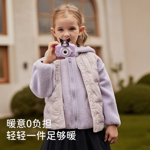 【商场同款】戴维贝拉冬季装儿童马甲保暖新款童装女童羽绒服衣服 - 图0