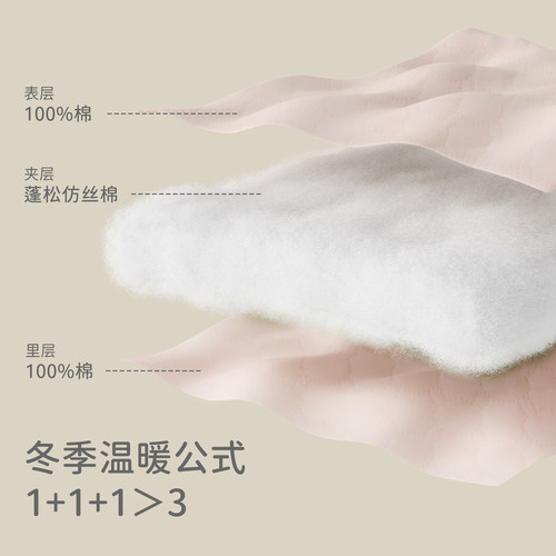 戴维贝拉新生儿A类夹棉爬服2025男宝冬季新款抗菌防螨女宝连体衣 - 图0