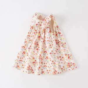 戴维贝拉女童连衣裙夏装宝宝公主裙童装女孩裙子洋气背心裙