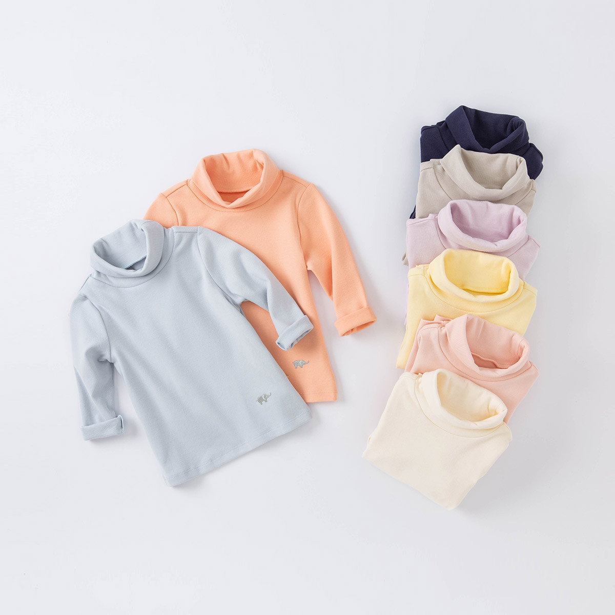 戴维贝长袖t恤秋冬加厚女童打底衫男童保暖内衣宝宝秋衣高领内搭,淘宝优惠券,粉丝福利购,淘宝优惠卷