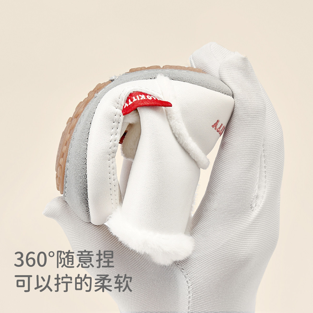 HelloKitty联名戴维贝拉婴儿步前鞋冬季新款女宝靴子保暖棉鞋,淘宝优惠券,粉丝福利购,淘宝优惠卷