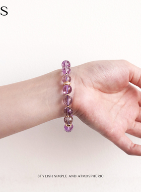 MGS/曼古银2025夏季新款紫水晶手链轻奢高级感小众手串女礼物