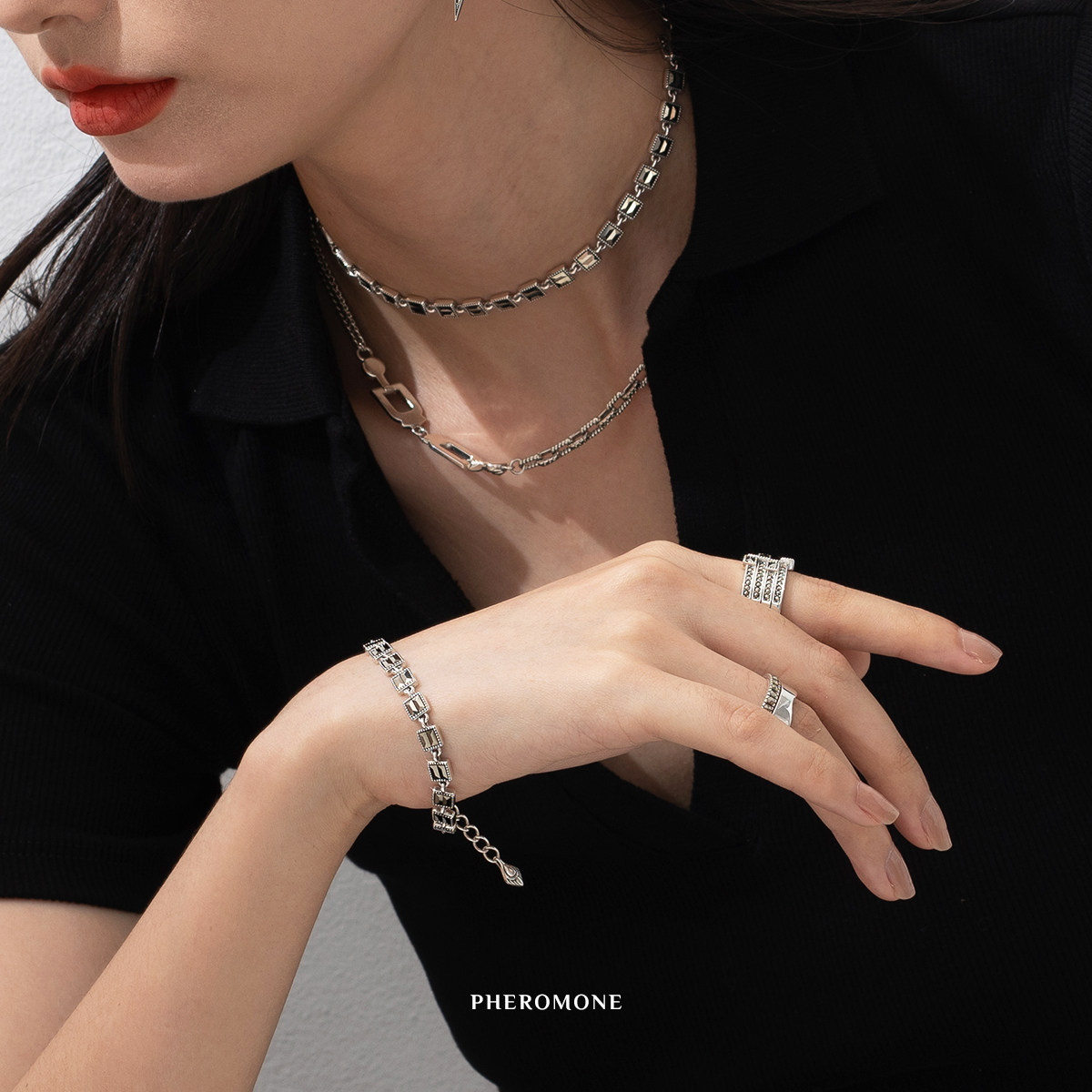 mgs/曼古银洛蒙系列轻奢小众手链 曼古银手链