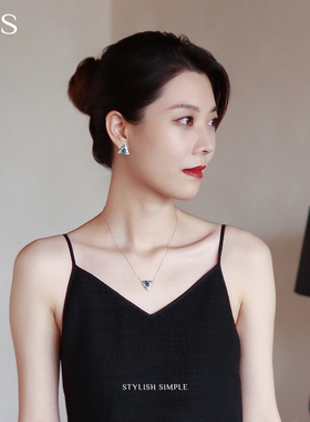 MGS/曼古银三生万物项链 S925纯银孔雀石时尚轻奢送闺蜜女友礼物