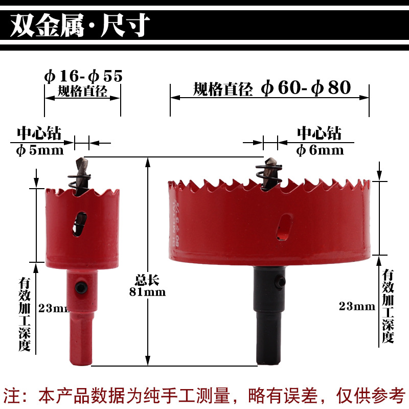 双金属木工开孔器铁皮木板塑料铝材石膏板扩孔集成吊顶开孔-图0