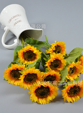 仿真向日葵系列客厅摆件绿植装饰 人造绢花绿植摆件花家居装饰