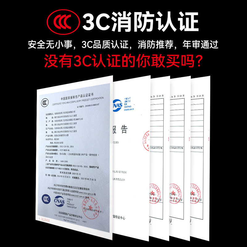 车载灭火器水基私家车用汽车年检三件套套装审车反光三脚架警示牌 - 图2