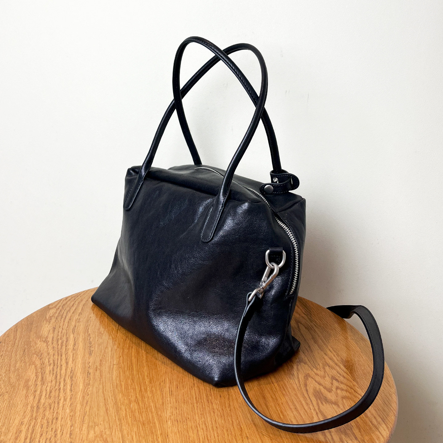 复古植鞣皮真皮女包手提包单肩包保龄球包头层牛皮包包女士腋下包,淘宝优惠券,粉丝福利购,淘宝优惠卷