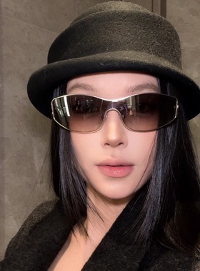 弗瑞姆眼镜欧美小香风格女士太阳镜猫眼连体镜片时尚通勤百搭295