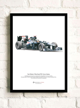 F1赛车手汉密尔顿威廉姆斯画有框画装饰画现代简约画挂画壁画墙画