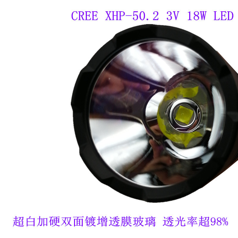 M45 CREE XHP50二代18W灯珠6A泛光型2600流明强光手电筒21700电池-图0