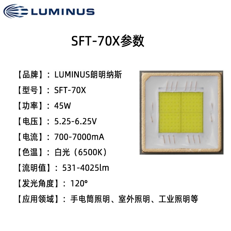 42wledw5050sft706v7asft70x封装大功率灯珠强光手电筒-- - 图2