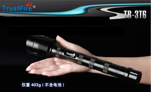TrustFire TR-3*T6 LED白光5档3800流明强光户外手电筒18650充电 - 图2
