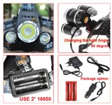 Бесплатная доставка Boruit RJ-3000 3*T6Led Атака фары фары в кемпинг