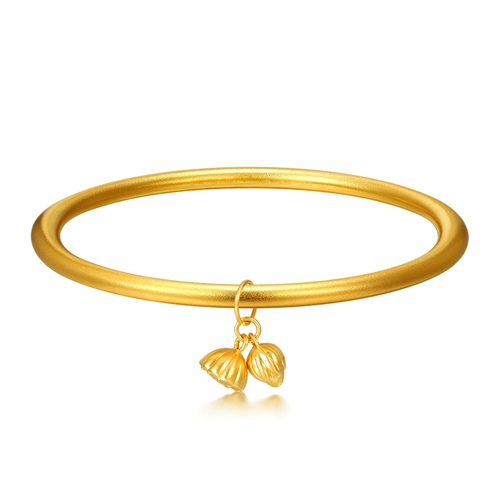 Новые золотые ювелирные украшения 999 футов золота и красивый браслет лотос лотос