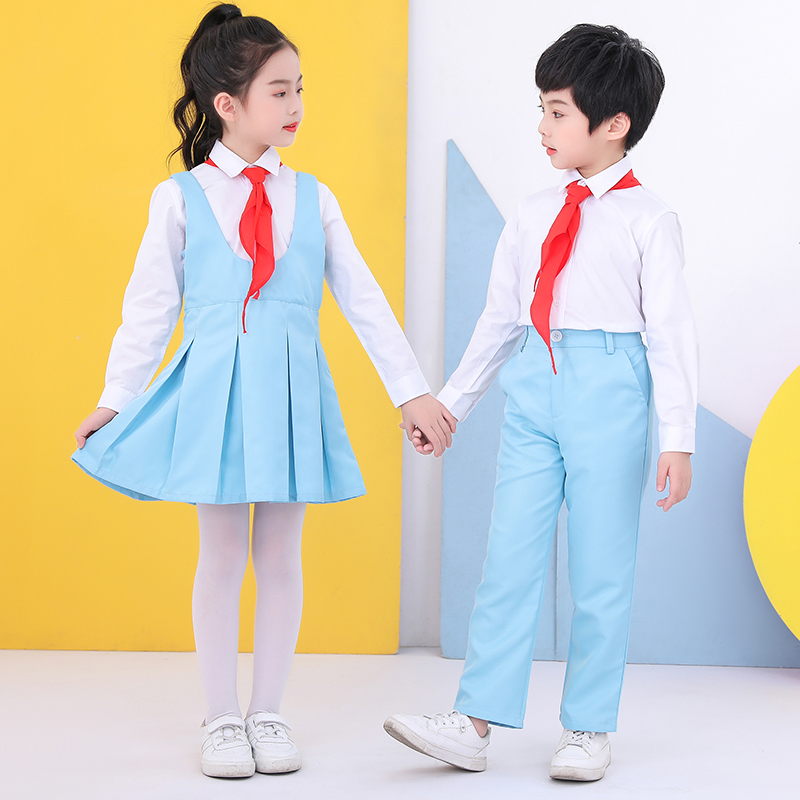 儿童合唱团演出服千人献词团中小学生朗诵大合唱服幼儿园校服园服 - 图0